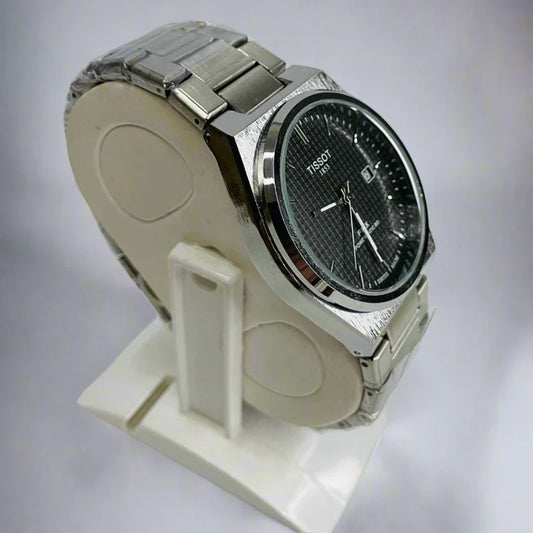 Side view of Tissot PRX 40mm silver edition watch
