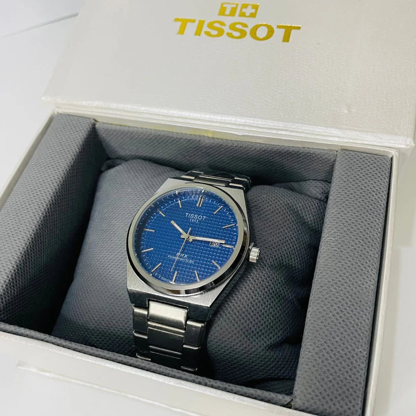Front view of Tissot PRX 40mm Watch – Blue Dial